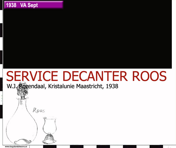 38-5 servies decanter roos