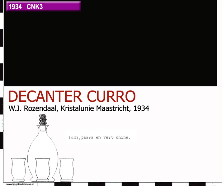 34-5 servies decanter curro