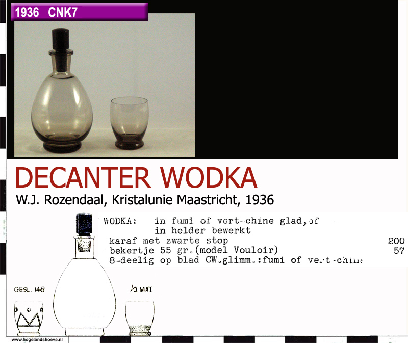 36-5 servies decanter wodka
